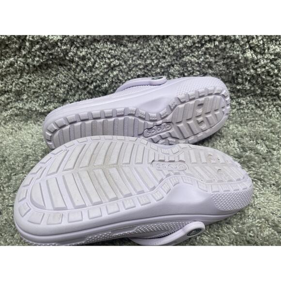 Crocs Classic Clog Purple Womens Size 7 Lined Shoes Preowned - Picture 7 of 14